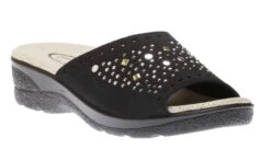 Slide Black Studded Slide Sandal