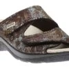 Slide Black Brown Double Strap Sandal 2 Slide Black Brown Double Strap Sandal -Wonders Shop lady832221821