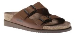 Mephisto Harmony Brown Nubuck Leather Slide Sandal