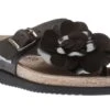 Mephisto Helen Flower Black Thong Sandal -Wonders Shop mephelenflowr01