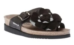 Mephisto Helen Flower Black Thong Sandal