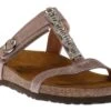 Malibu Pink Snakeskin Leather Rhinestone Slide Sandal