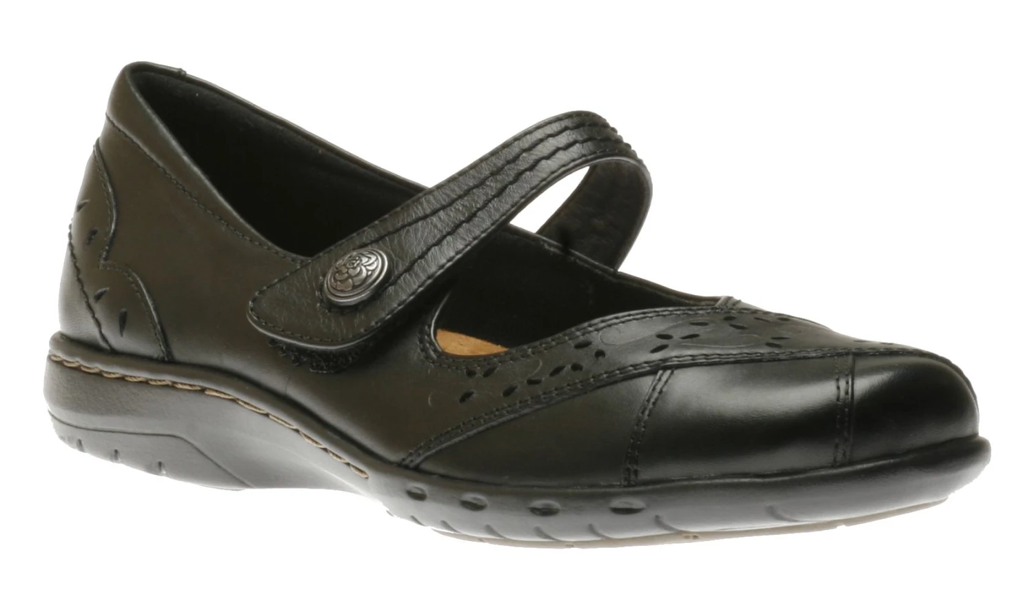 Petra Black Leather Mary Jane Flat 3 Petra Black Leather Mary Jane Flat
