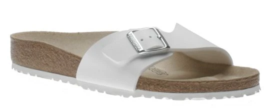Birkenstock Madrid Birko-Flor White Slide Sandal 3 Birkenstock Madrid Birko-Flor White Slide Sandal