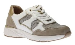 RELIFE Women's Beige White Lace-Up Sneaker
