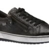 Remonte Ottawa Black Leather Zipper Lace-Up Sneaker 1 Remonte Ottawa Black Leather Zipper Lace-Up Sneaker -Wonders Shop remd070000