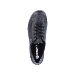 Remonte Ottawa Black Leather Lace-Up Sneaker -Wonders Shop remr140206d