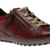 Remonte Cristallino Wine Leather Lace-Up Sneaker 1 Remonte Cristallino Wine Leather Lace-Up Sneaker -Wonders Shop remr142635