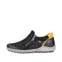Remonte Gargano Black Yellow Print Zipper Sneaker 11 Remonte Gargano Black Yellow Print Zipper Sneaker -Wonders Shop remr142802e