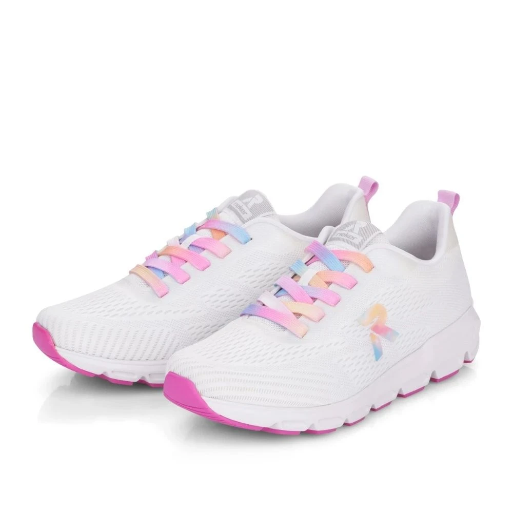 Sportec10 White Rainbow Lace-Up Sneaker 7 Sportec10 White Rainbow Lace-Up Sneaker - Image 5