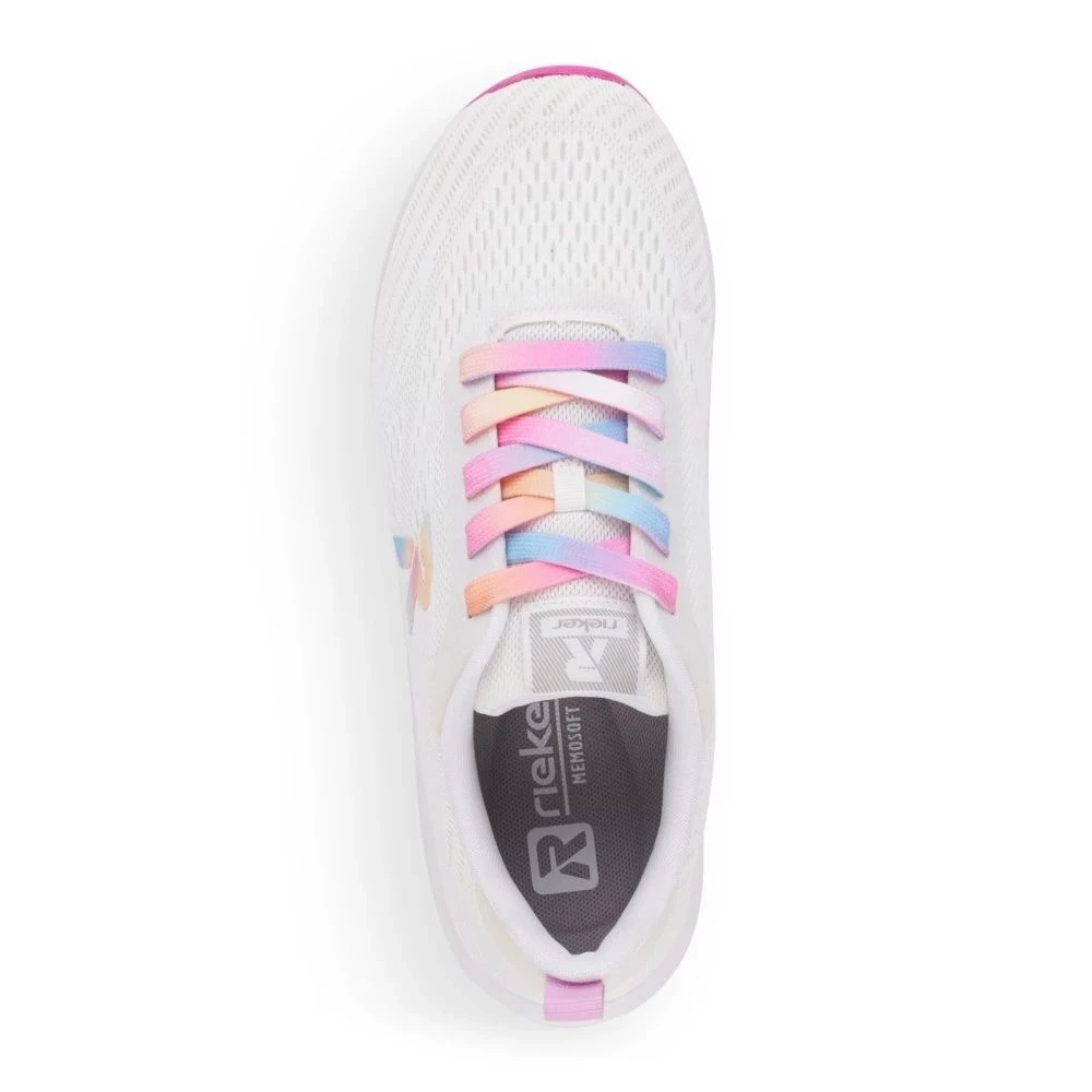 Sportec10 White Rainbow Lace-Up Sneaker 10 Sportec10 White Rainbow Lace-Up Sneaker - Image 8