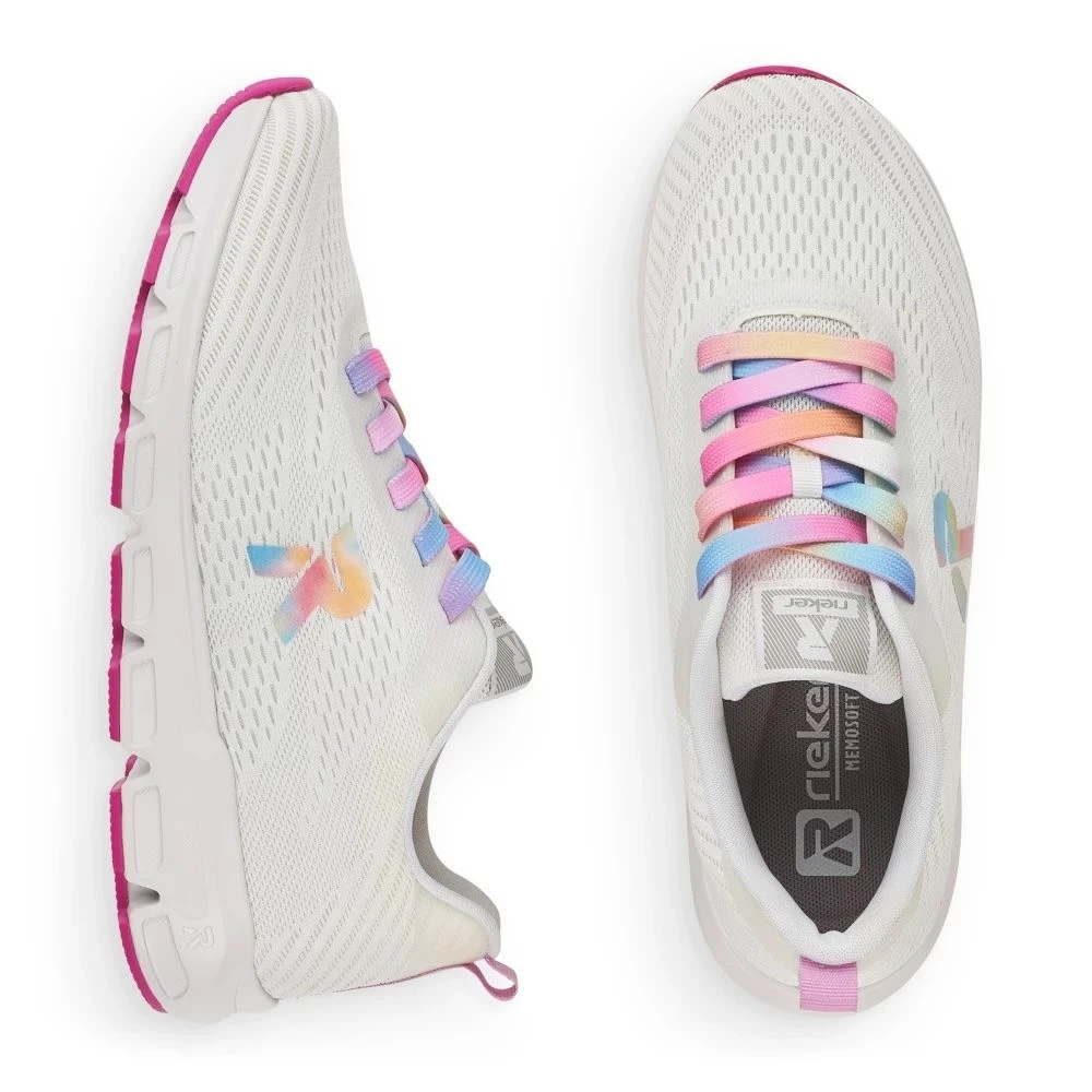 Sportec10 White Rainbow Lace-Up Sneaker 12 Sportec10 White Rainbow Lace-Up Sneaker - Image 10