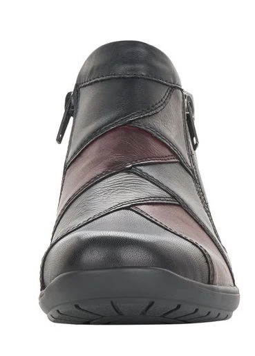 Remonte Cristallino Black Wine Leather Ankle Boot 5 Remonte Cristallino Black Wine Leather Ankle Boot - Image 3