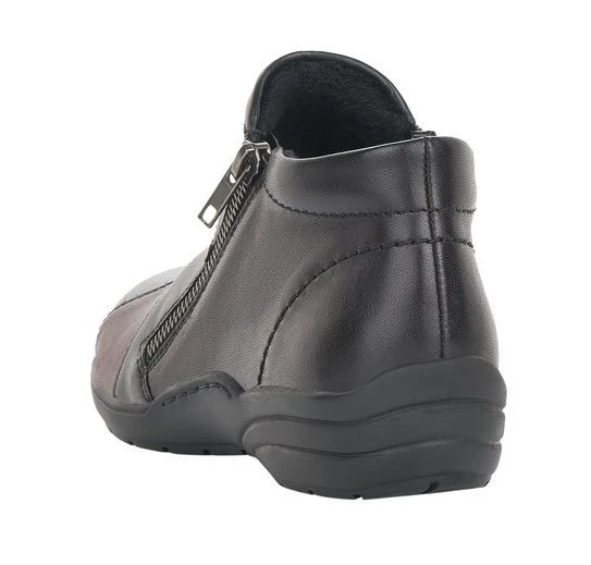 Remonte Cristallino Black Wine Leather Ankle Boot 6 Remonte Cristallino Black Wine Leather Ankle Boot - Image 4