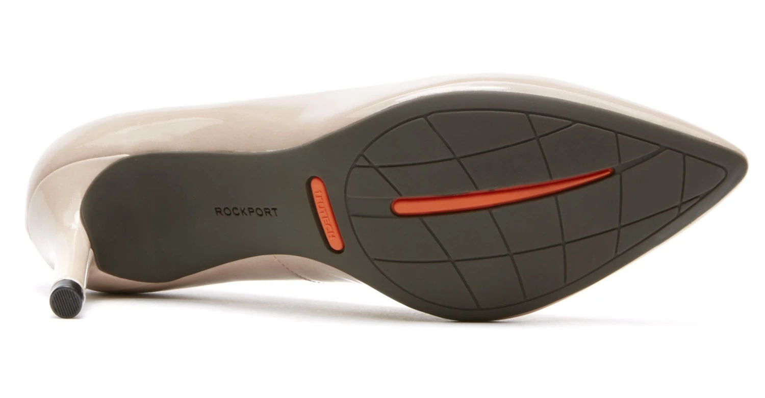 Rockport Total Motion 75mm Warm Taupe Patent Pointed Toe Heel 6 Rockport Total Motion 75mm Warm Taupe Patent Pointed Toe Heel - Image 4