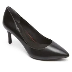 Rockport Total Motion Black Leather Pointed Toe Heel Dress Pump