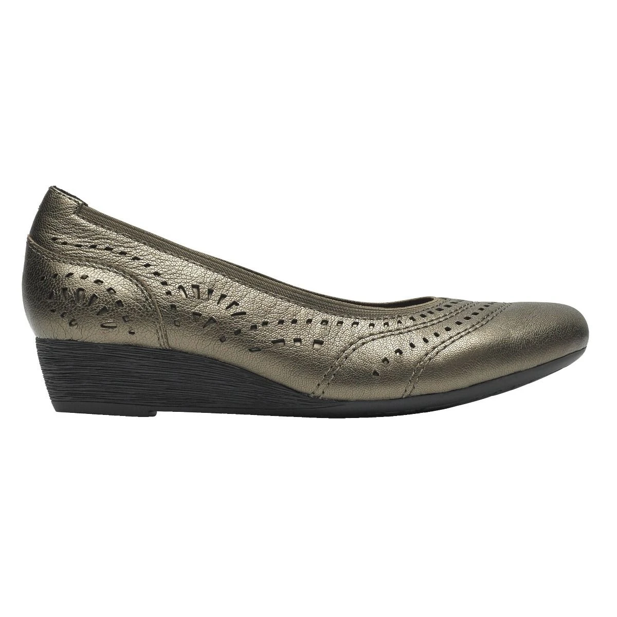 Rockport Judson Metallic Perforated Leather Wedge Pump 4 Rockport Judson Metallic Perforated Leather Wedge Pump - Image 2