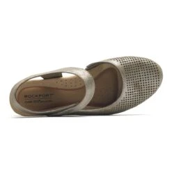 Rockport Judson Metallic Perforated Leather Wedge Sandal -Wonders Shop rocjudsons11b