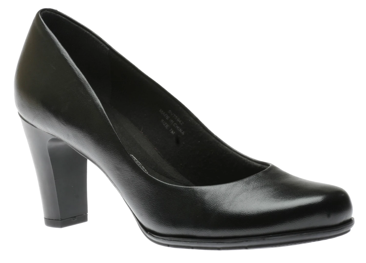 Rockport Total Motion Black Leather Heel Dress Pump 6 Rockport Total Motion Black Leather Heel Dress Pump - Image 4
