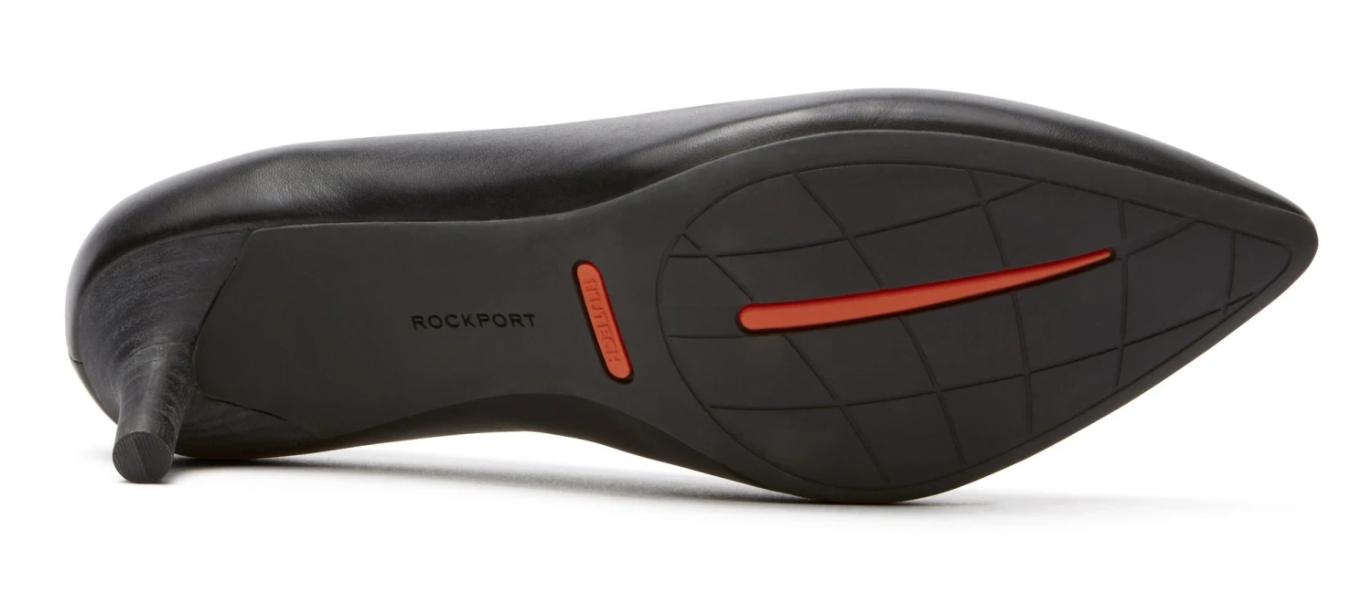 Rockport Total Motion Kalila Black Leather Kitten Heel Pointy Toe Dress Pump 6 Rockport Total Motion Kalila Black Leather Kitten Heel Pointy Toe Dress Pump - Image 4