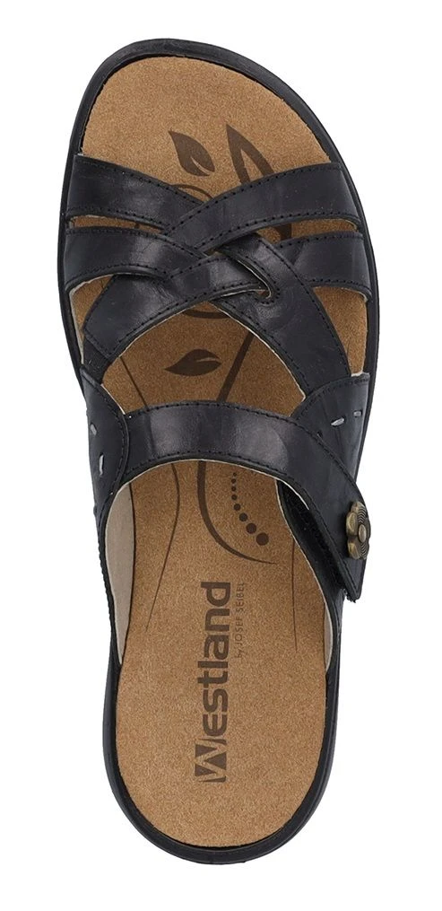 Ibiza 99 Black Leather Slide Sandal 4 Ibiza 99 Black Leather Slide Sandal - Image 2