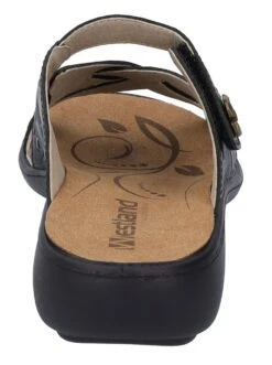 Ibiza 99 Black Leather Slide Sandal 7 Ibiza 99 Black Leather Slide Sandal -Wonders Shop rom16099 40100c