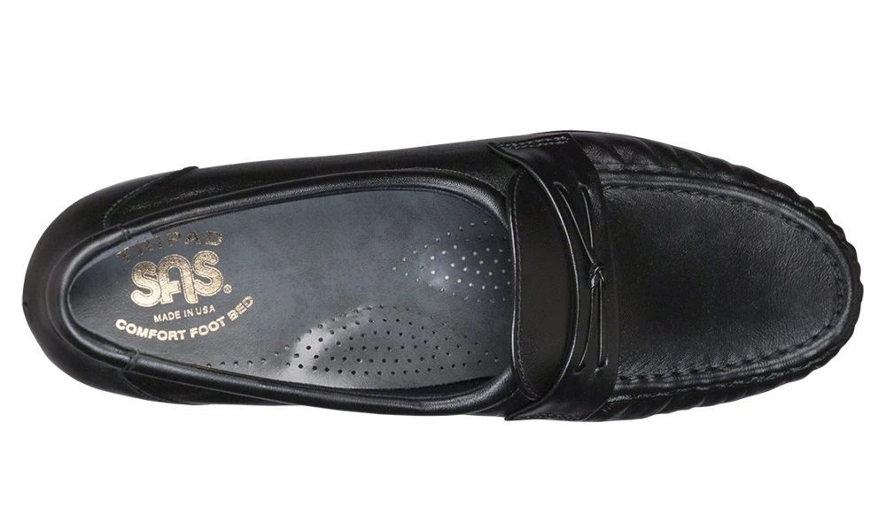 Easier Black Leather Slip On Wedge Loafer 4 Easier Black Leather Slip On Wedge Loafer - Image 2