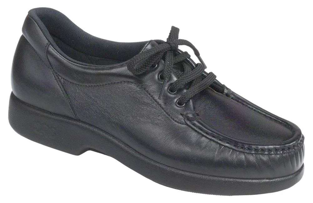 Take Time Black Leather Lace-Up Loafer 3 Take Time Black Leather Lace-Up Loafer