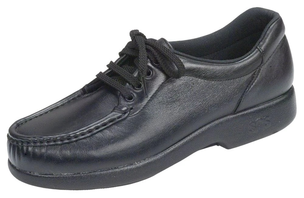 Take Time Black Leather Lace-Up Loafer 6 Take Time Black Leather Lace-Up Loafer - Image 4