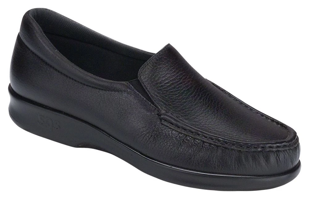 Twin Black Leather Slip-On Loafer 3 Twin Black Leather Slip-On Loafer