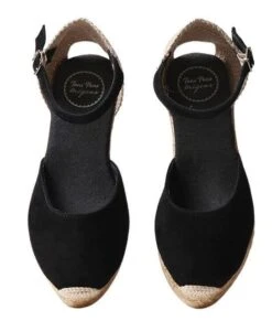 Toni Pons Lloret Black Suede Espadrille Wedge Sandal 7 Toni Pons Lloret Black Suede Espadrille Wedge Sandal -Wonders Shop tonlloret21c
